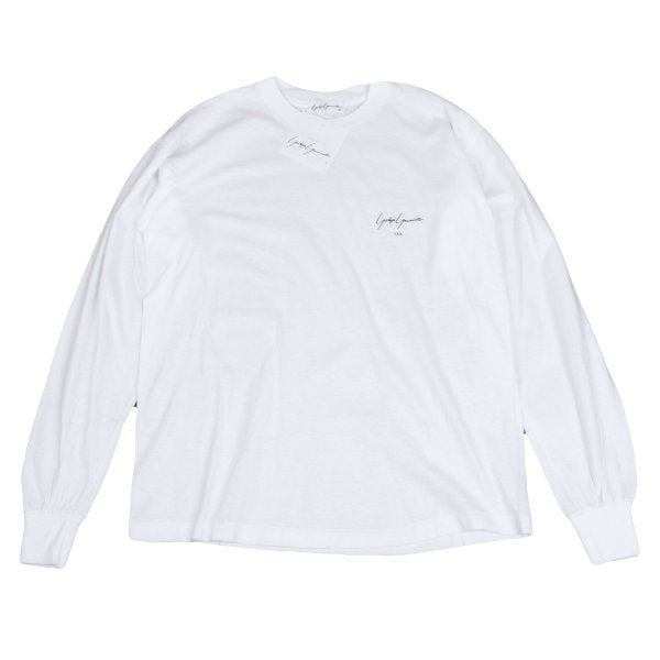 Yohji Yamamoto U.S.A. Logo Print Long T-Shirt White Size M