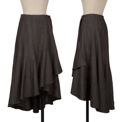 GRACE CONTINENTAL Cotton Poly Wrinkled Skirt Brown Size 36