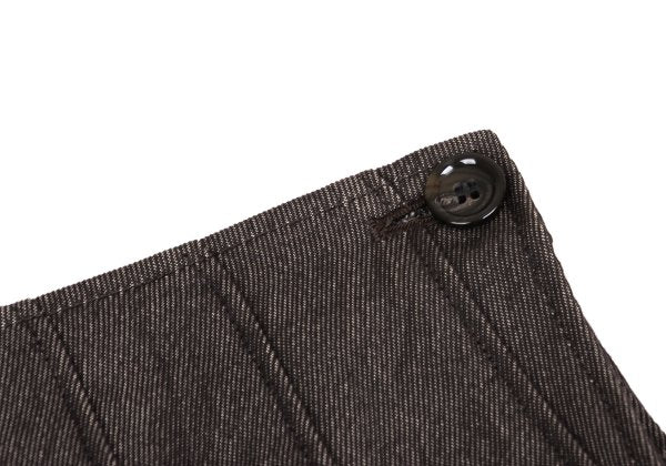 GRACE CONTINENTAL Cotton Poly Wrinkled Skirt Brown Size 36
