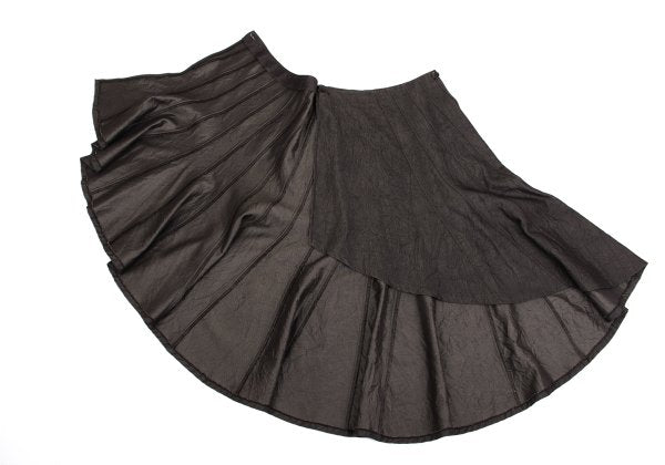 GRACE CONTINENTAL Cotton Poly Wrinkled Skirt Brown Size 36