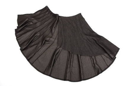 GRACE CONTINENTAL Cotton Poly Wrinkled Skirt Brown Size 36