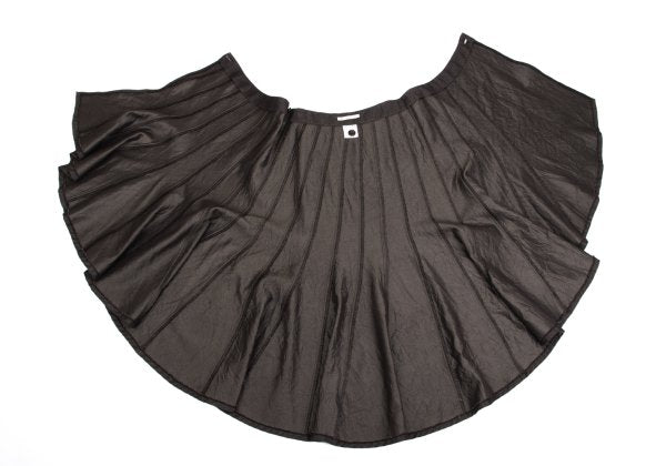 GRACE CONTINENTAL Cotton Poly Wrinkled Skirt Brown Size 36