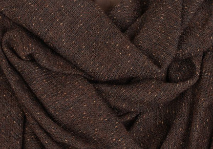 LANVIN Gathered Tweed Pullover Jacket Brown Size 40
