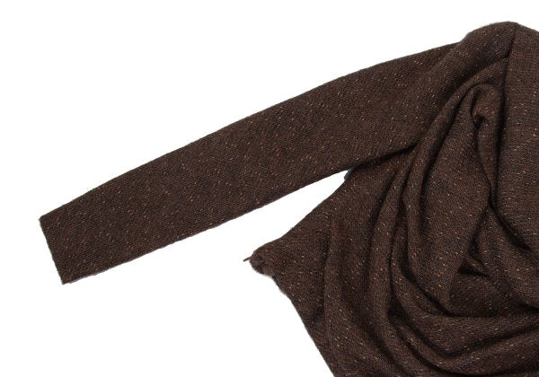 LANVIN Gathered Tweed Pullover Jacket Brown Size 40