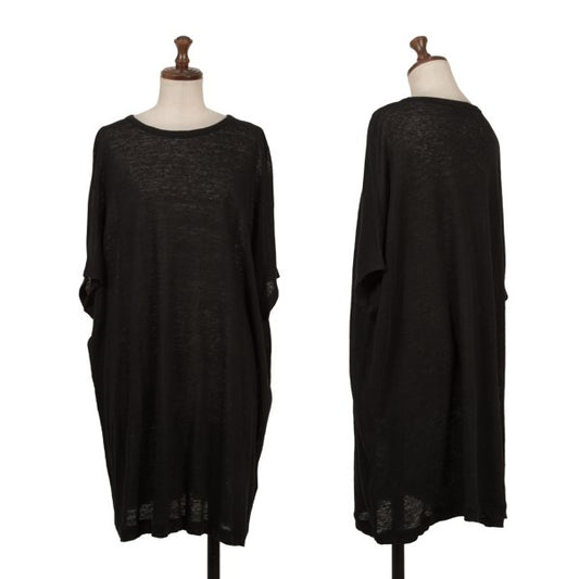 TAKESHI KOSAKA by Y's Pink Label Linen T-Shirt Black Size 2