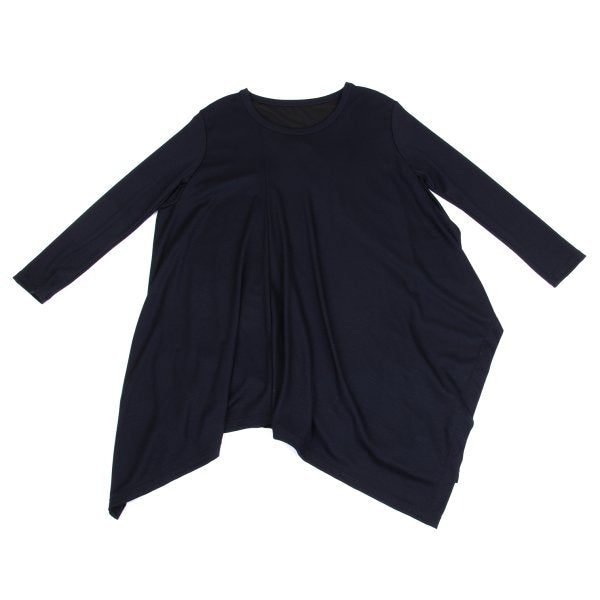 Y's Wool Back Mixed Material Tunic Blouse Size 2