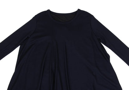 Y's Wool Back Mixed Material Tunic Blouse Size 2
