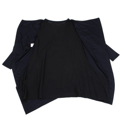Y's Wool Back Mixed Material Tunic Blouse Size 2