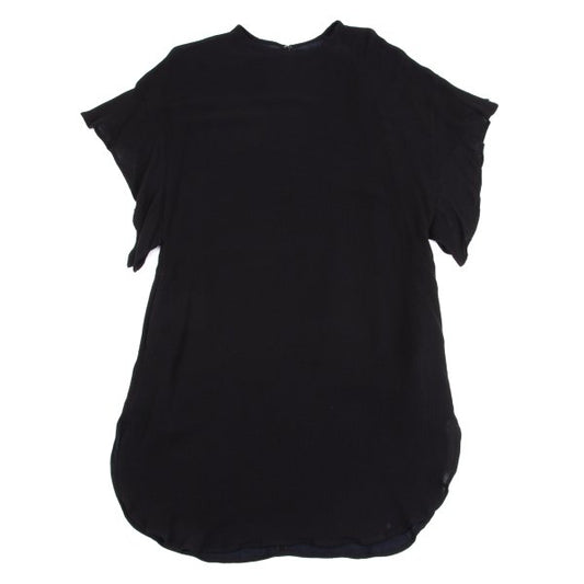 Y's Rayon Frill Sleeve Dress Black Size 2