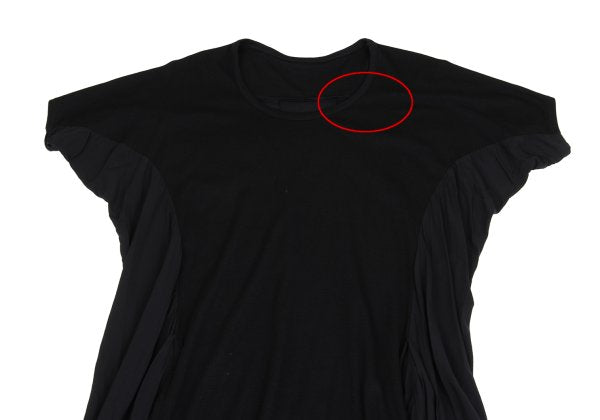 Y's Wool Rayon Panel Short Sleeve Dress Black Size 2