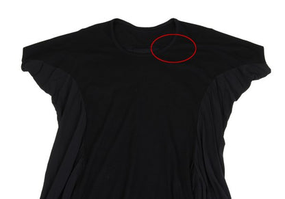 Y's Wool Rayon Panel Short Sleeve Dress Black Size 2