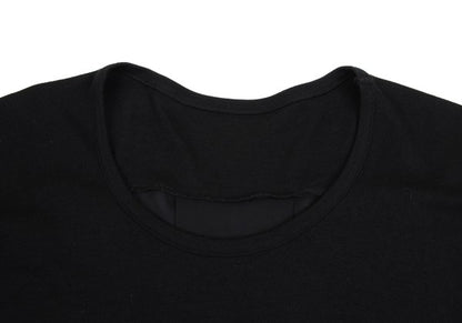 Y's Wool Rayon Panel Short Sleeve Dress Black Size 2