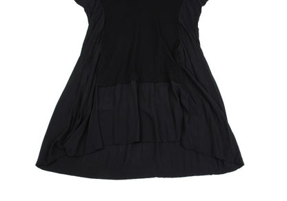 Y's Wool Rayon Panel Short Sleeve Dress Black Size 2