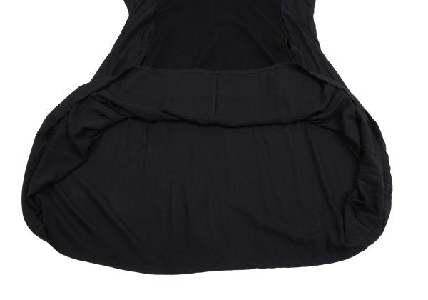 Y's Wool Rayon Panel Short Sleeve Dress Black Size 2