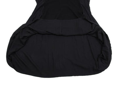 Y's Wool Rayon Panel Short Sleeve Dress Black Size 2