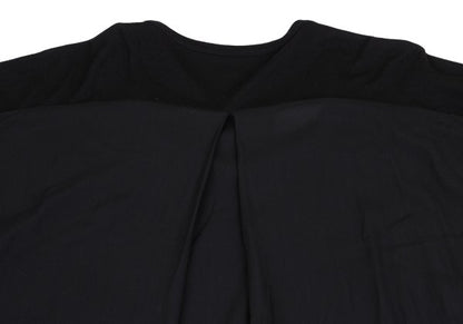 Y's Wool Rayon Panel Short Sleeve Dress Black Size 2