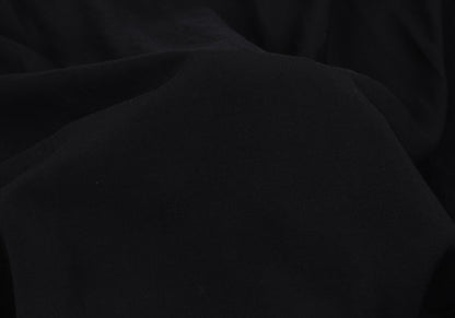Y's Wool Rayon Panel Short Sleeve Dress Black Size 2