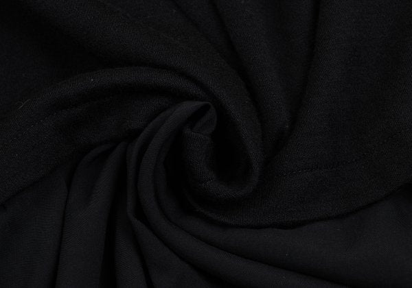 Y's Wool Rayon Panel Short Sleeve Dress Black Size 2