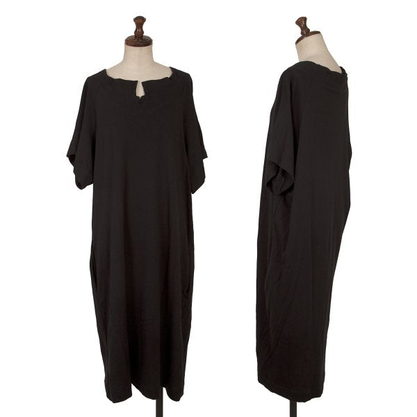 Y's Cotton Rayon Raglan Dress Black Size 2