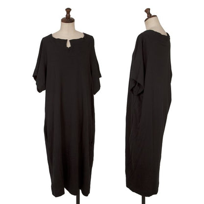 Y's Cotton Rayon Raglan Dress Black Size 2