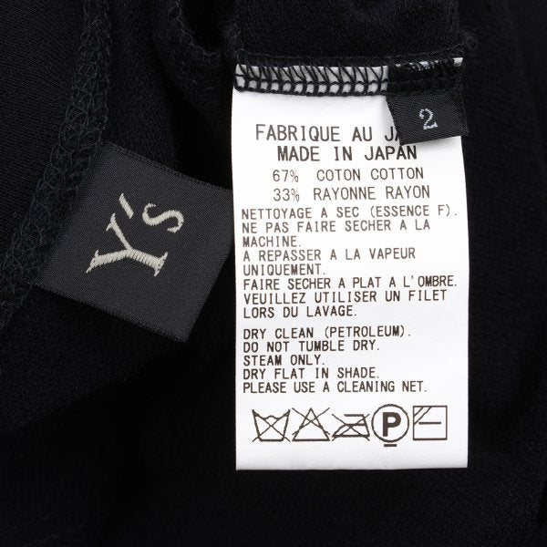 Y's Cotton Rayon Raglan Dress Black Size 2