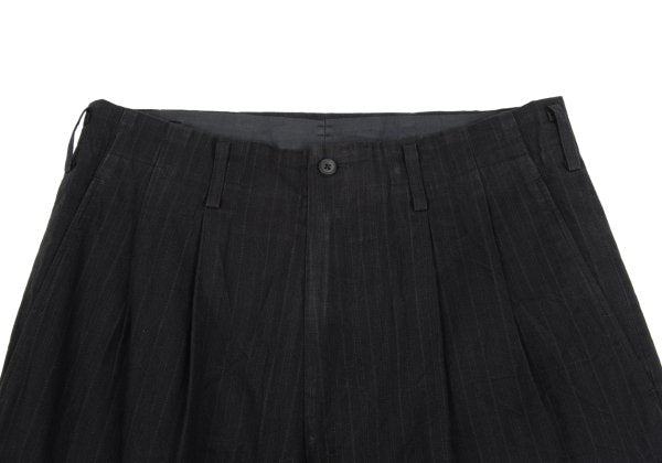 Y's for men Cotton Pinstripe 2-Tuck Pants Charcoal Size M