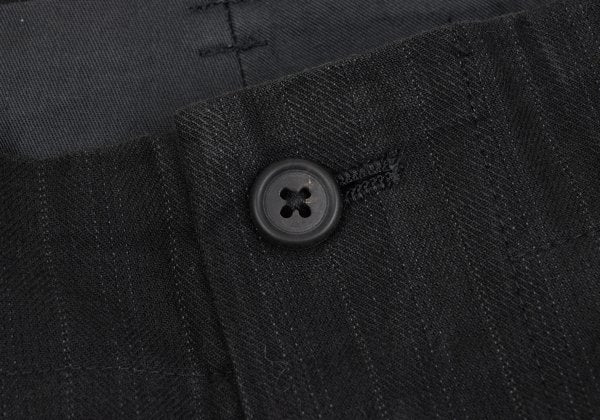 Y's for men Cotton Pinstripe 2-Tuck Pants Charcoal Size M