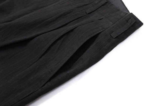 Y's for men Cotton Pinstripe 2-Tuck Pants Charcoal Size M