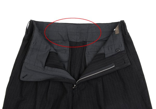 Y's for men Cotton Pinstripe 2-Tuck Pants Charcoal Size M