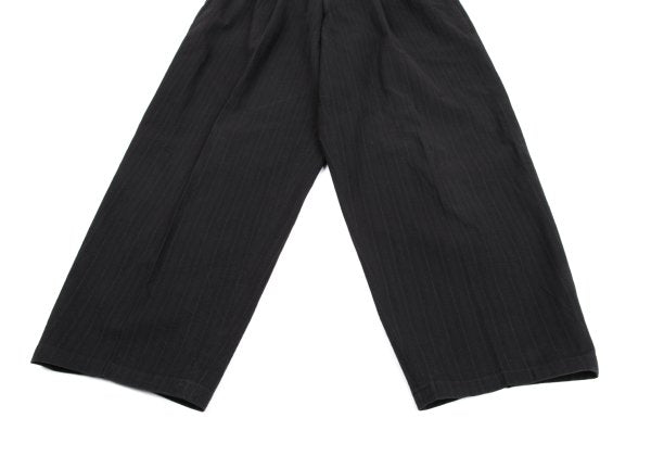 Y's for men Cotton Pinstripe 2-Tuck Pants Charcoal Size M