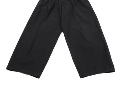 Y's for men Cotton Pinstripe 2-Tuck Pants Charcoal Size M