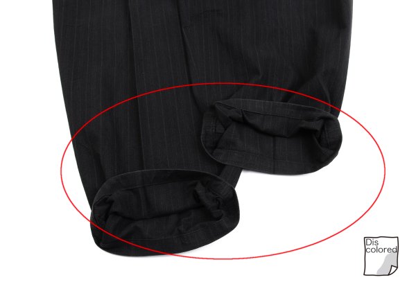 Y's for men Cotton Pinstripe 2-Tuck Pants Charcoal Size M