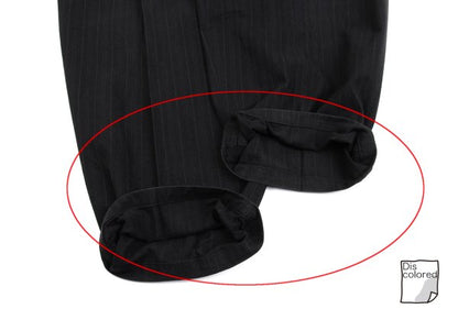 Y's for men Cotton Pinstripe 2-Tuck Pants Charcoal Size M