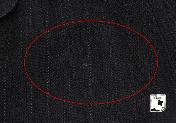 Y's for men Cotton Pinstripe 2-Tuck Pants Charcoal Size M