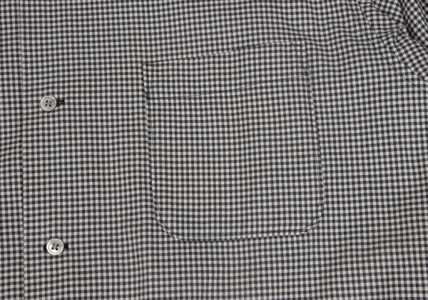Y's for men Plaid Mixed Material Panel Shirt Black Size M