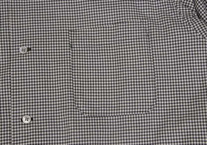 Y's for men Plaid Mixed Material Panel Shirt Black Size M