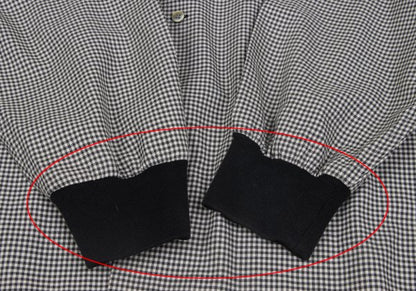 Y's for men Plaid Mixed Material Panel Shirt Black Size M