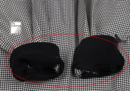 Y's for men Plaid Mixed Material Panel Shirt Black Size M