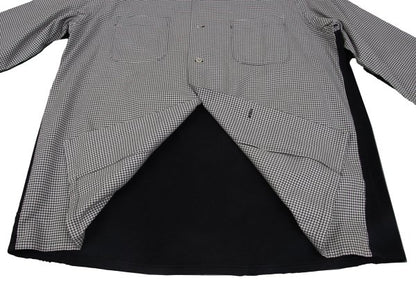 Y's for men Plaid Mixed Material Panel Shirt Black Size M