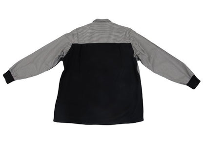 Y's for men Plaid Mixed Material Panel Shirt Black Size M