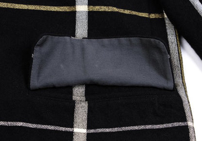 Yohji Yamamoto POUR HOMME Navy Brushed Plaid Jacket Size 3