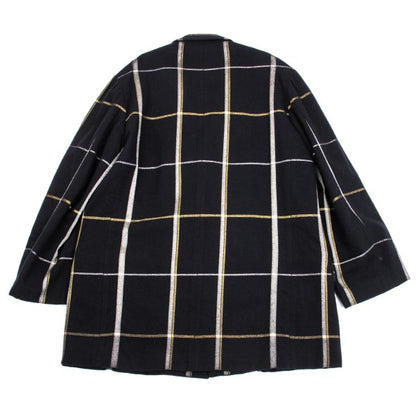 Yohji Yamamoto POUR HOMME Navy Brushed Plaid Jacket Size 3