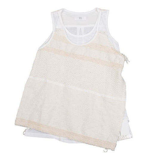 Y's Asymmetrical Layered Tank Top Off-White Size 1