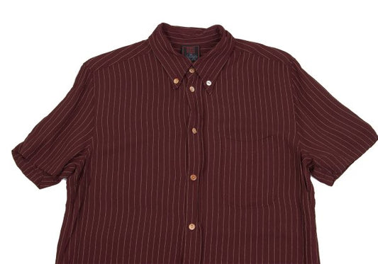 Jean Paul Gaultier Classique Rayon Stripe Shirt Red Size 48