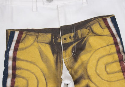 GAULTIER JEAN'S Trompe L'oeil Stretch Jeans White Size 48