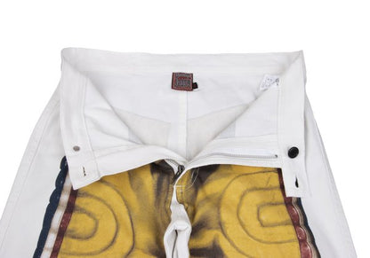 GAULTIER JEAN'S Trompe L'oeil Stretch Jeans White Size 48