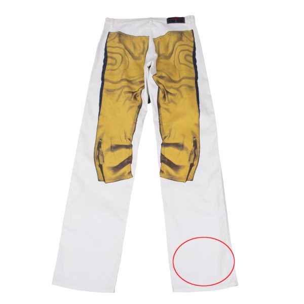 GAULTIER JEAN'S Trompe L'oeil Stretch Jeans White Size 48