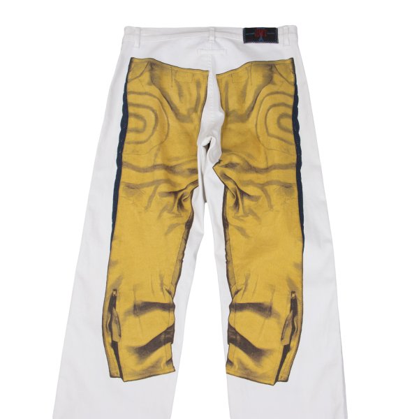 GAULTIER JEAN'S Trompe L'oeil Stretch Jeans White Size 48