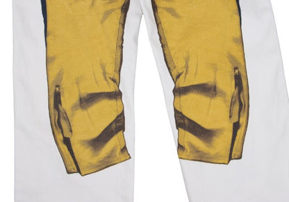 GAULTIER JEAN'S Trompe L'oeil Stretch Jeans White Size 48