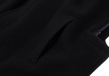 GIANNI VERSACE Fur Collar Melton Wool Jacket Black Size 50